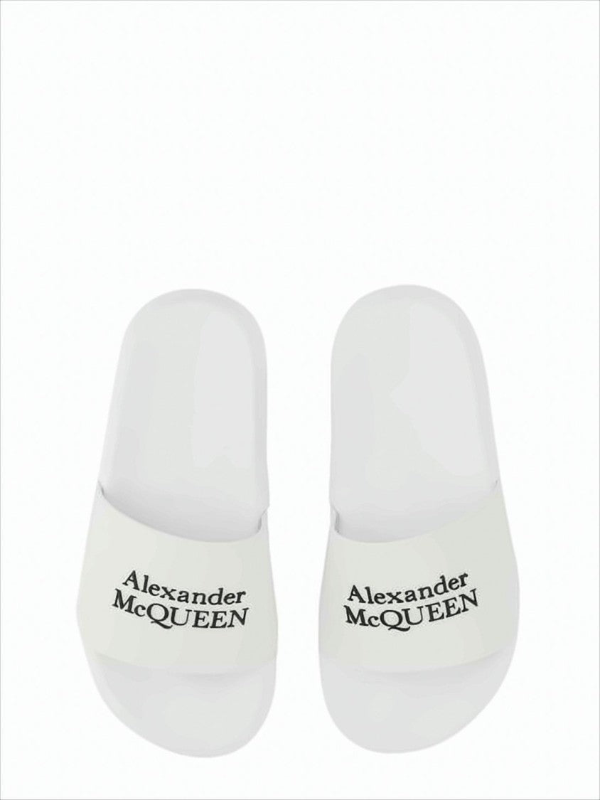 Alexander Mcqueen Minimalist Slip-On Mules With Bold Branding