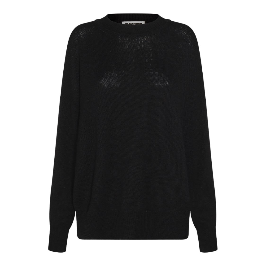Jil Sander Relaxed-Fit Black Sweater With Ribbed Cuffs And Hem