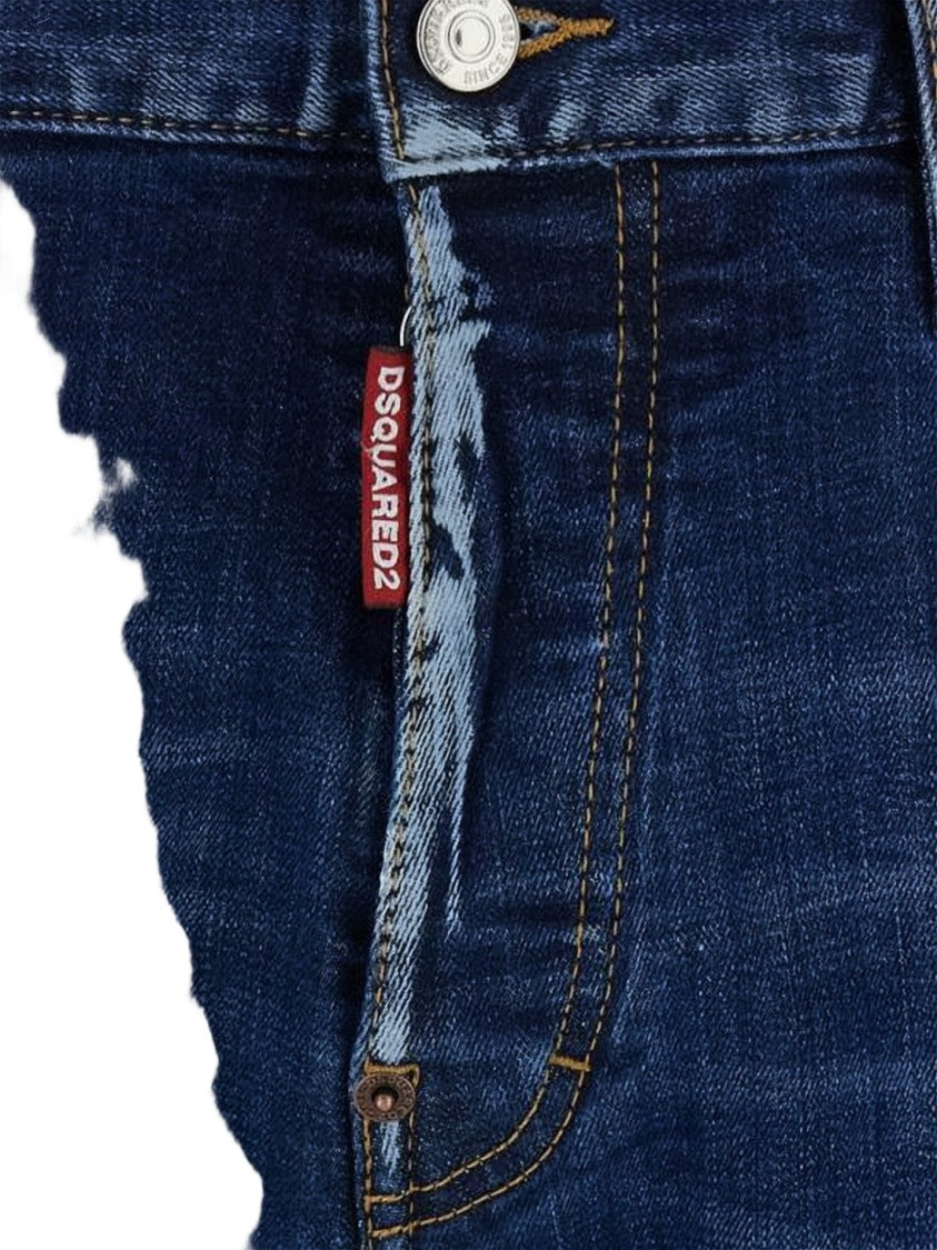 Dsquared2 Slim Fit Denim Pants With Distressed Details