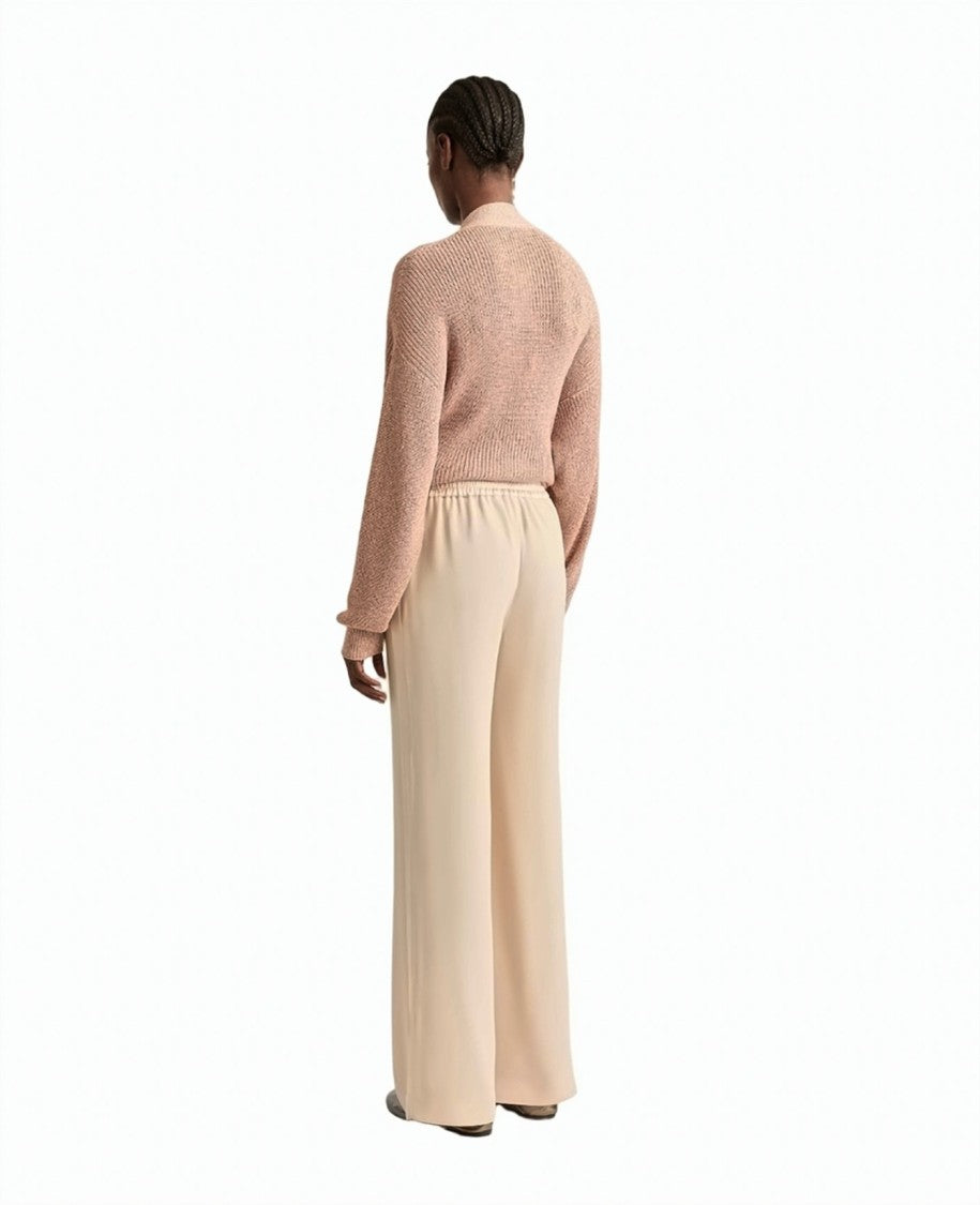 Momonì Envers Satin Tuxedo Stripe Wide-Leg Trousers