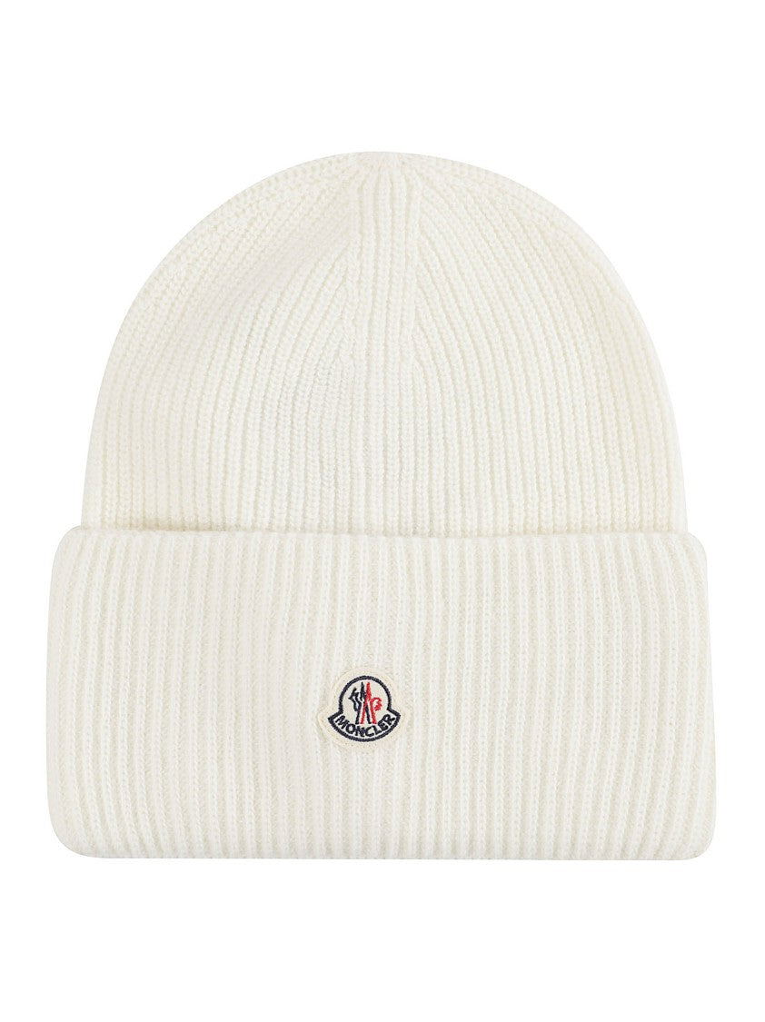 Moncler Ribbed Knit Beanie With Folded Cuff