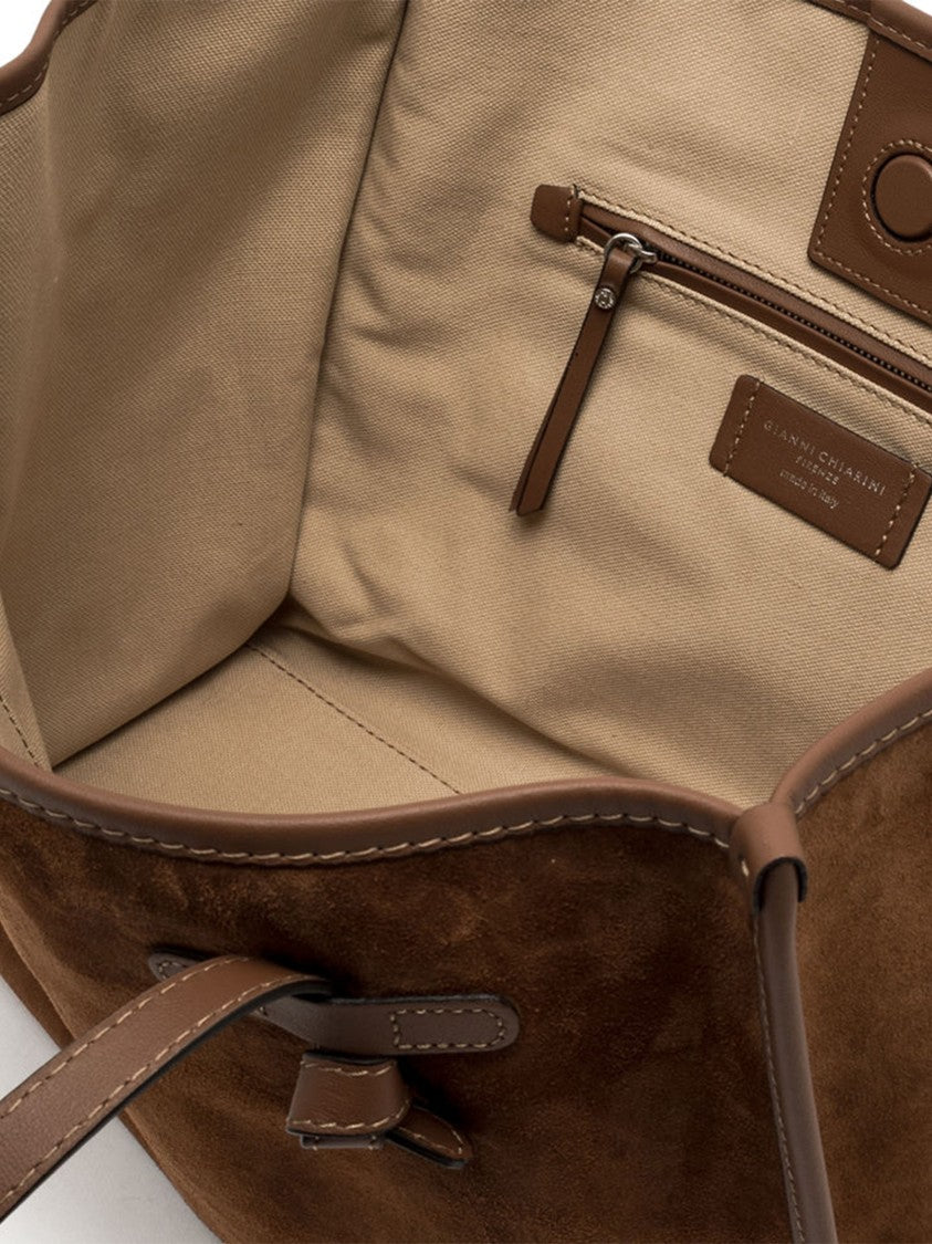 Gianni Chiarini Marcella Brown Suede Unstructured Tote