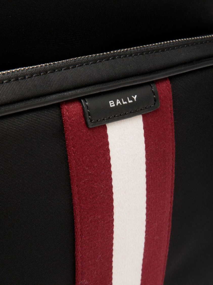 Bally Black Code Back Nylon Fabric Backpack