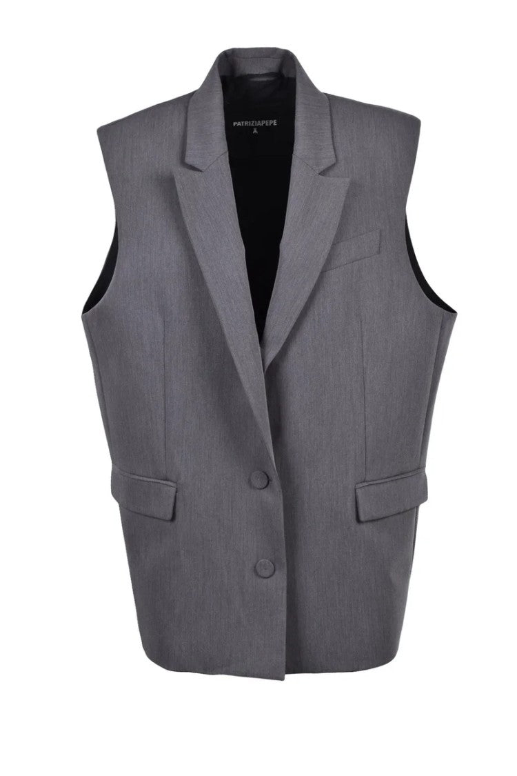 Patrizia Pepe Tailored Vest - Grey