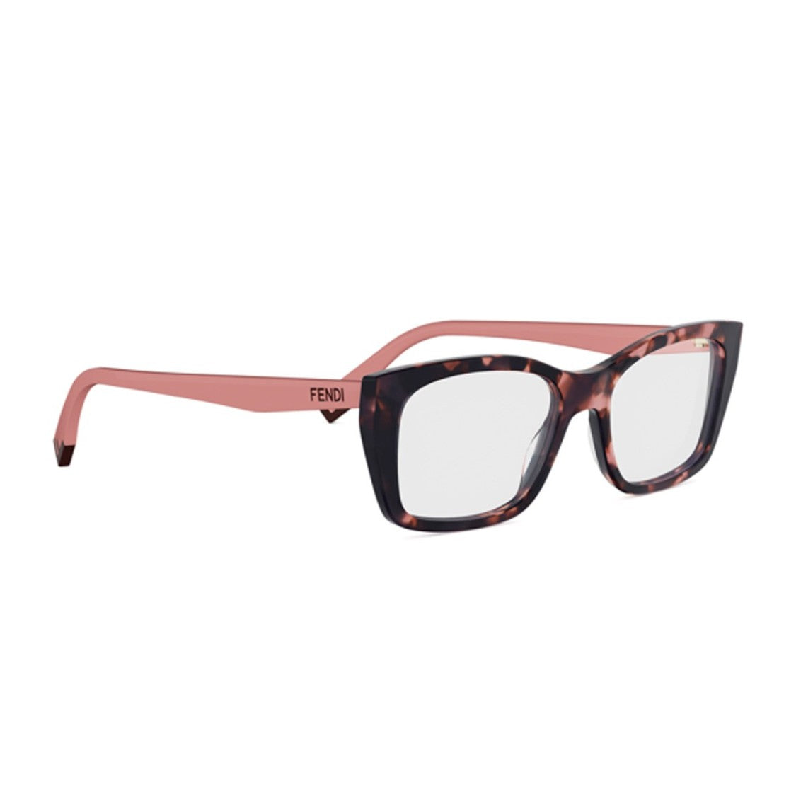 Fendi Havana Way Acetate Rectangular Sunglasses