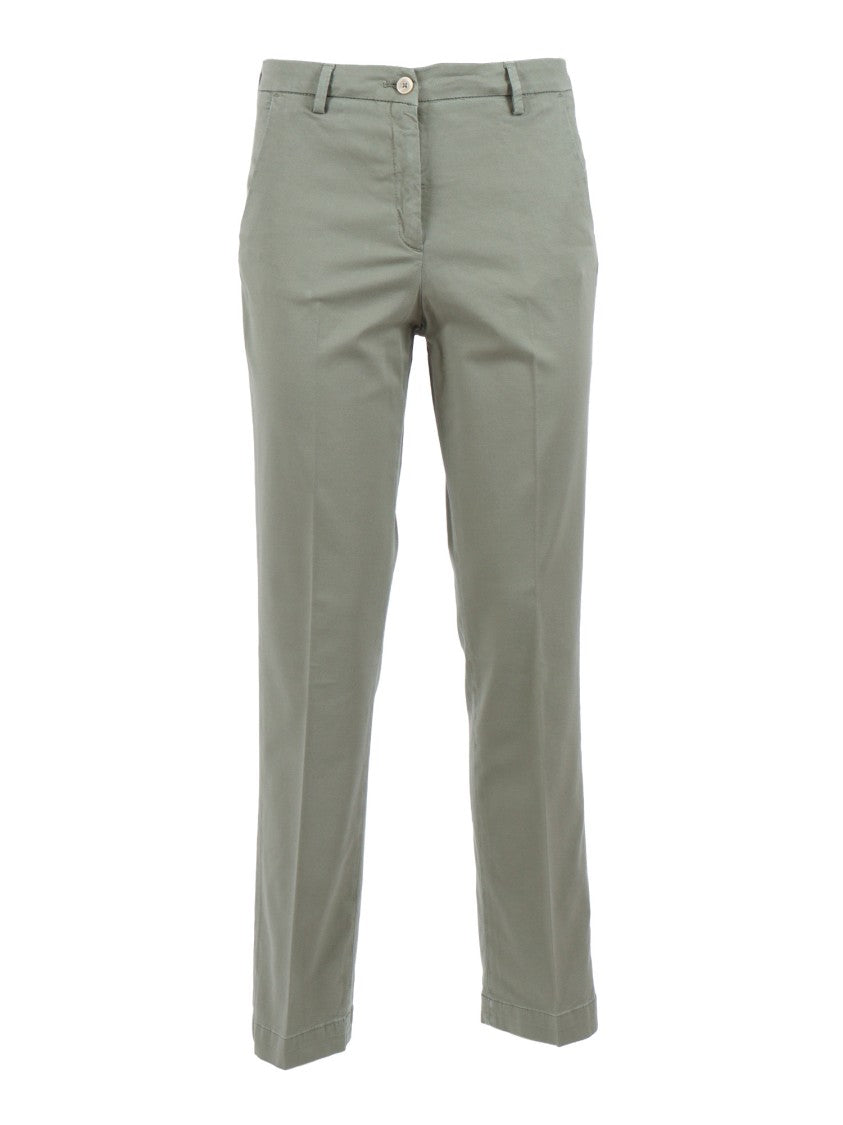 Briglia Cropped Tailored Pressed Crease Straight-Leg Pants