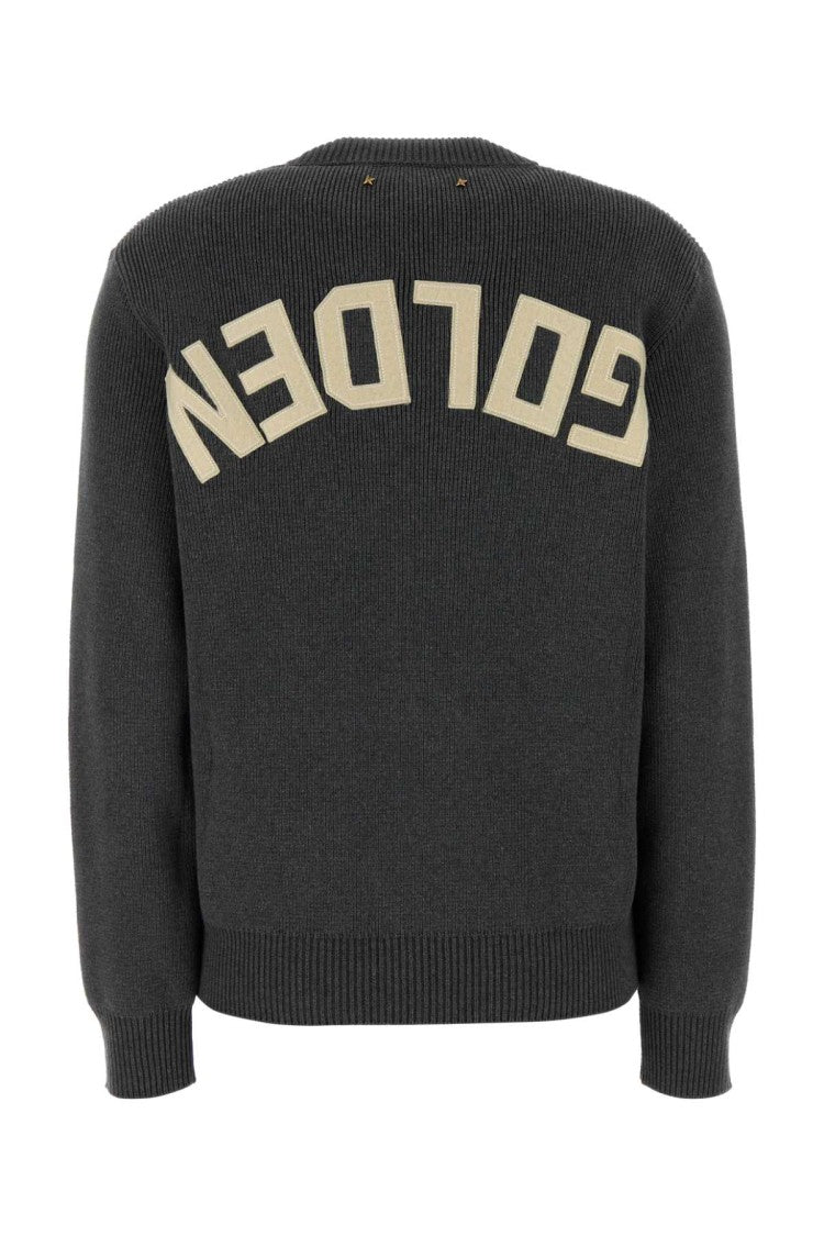 Golden Goose Charcoal Stretch Cotton Blend Dany Sweater