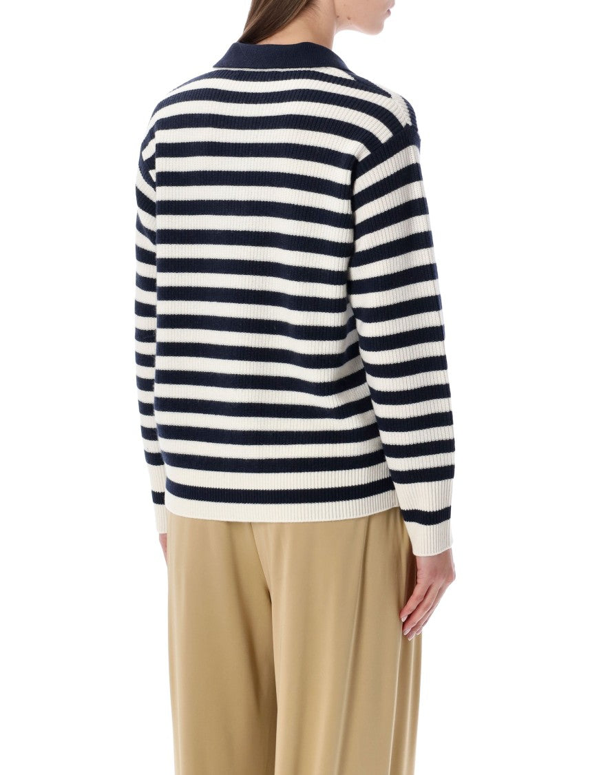 Polo Ralph Lauren Horizontal Stripe Cashmere Polo Sweater