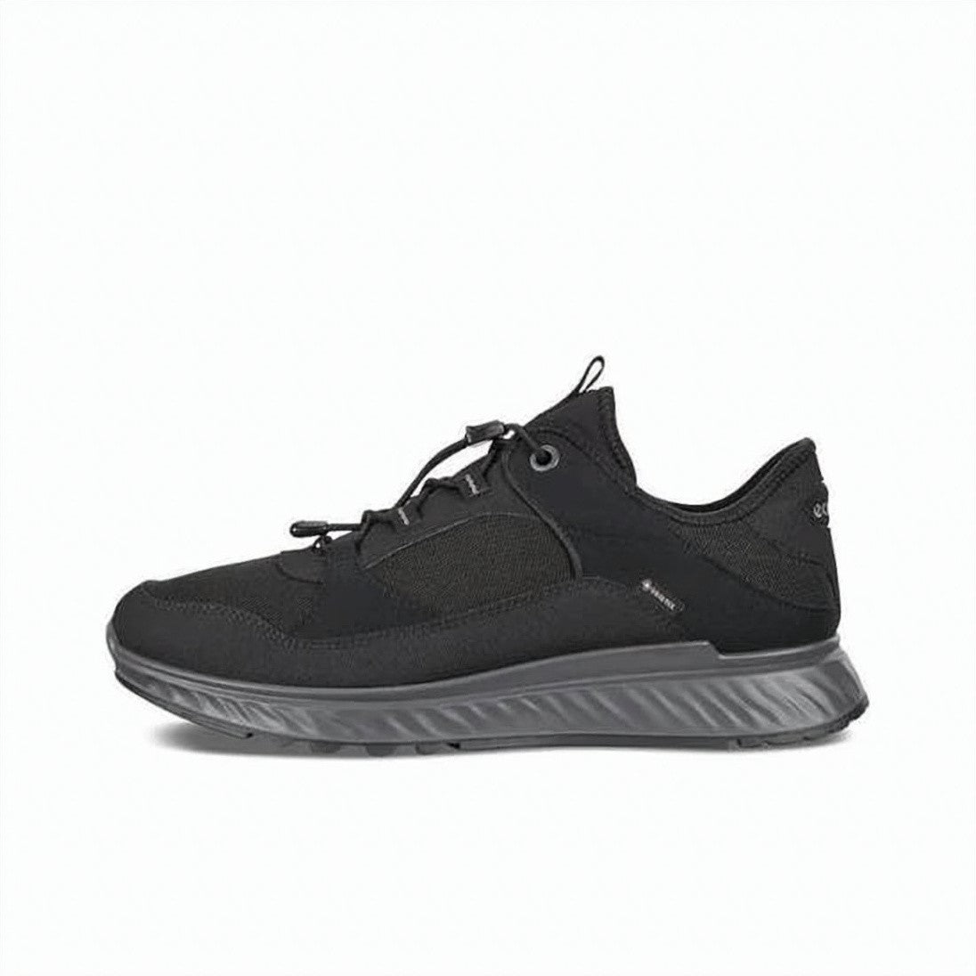 Ecco Black Low-Top Leather Heel Pull Sneakers