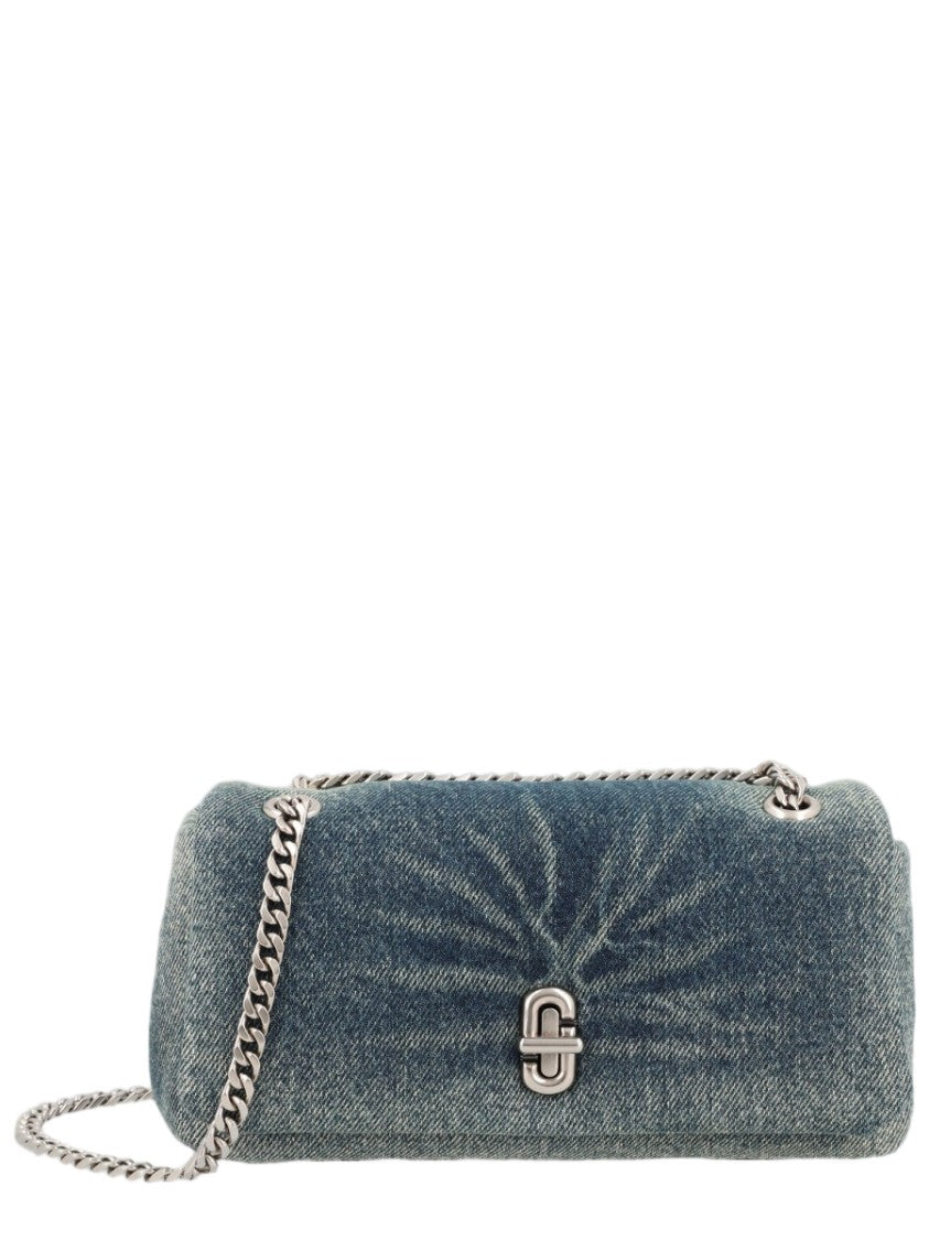 Marc Jacobs Blue Silver-Tone Chain Strap Denim Handbag