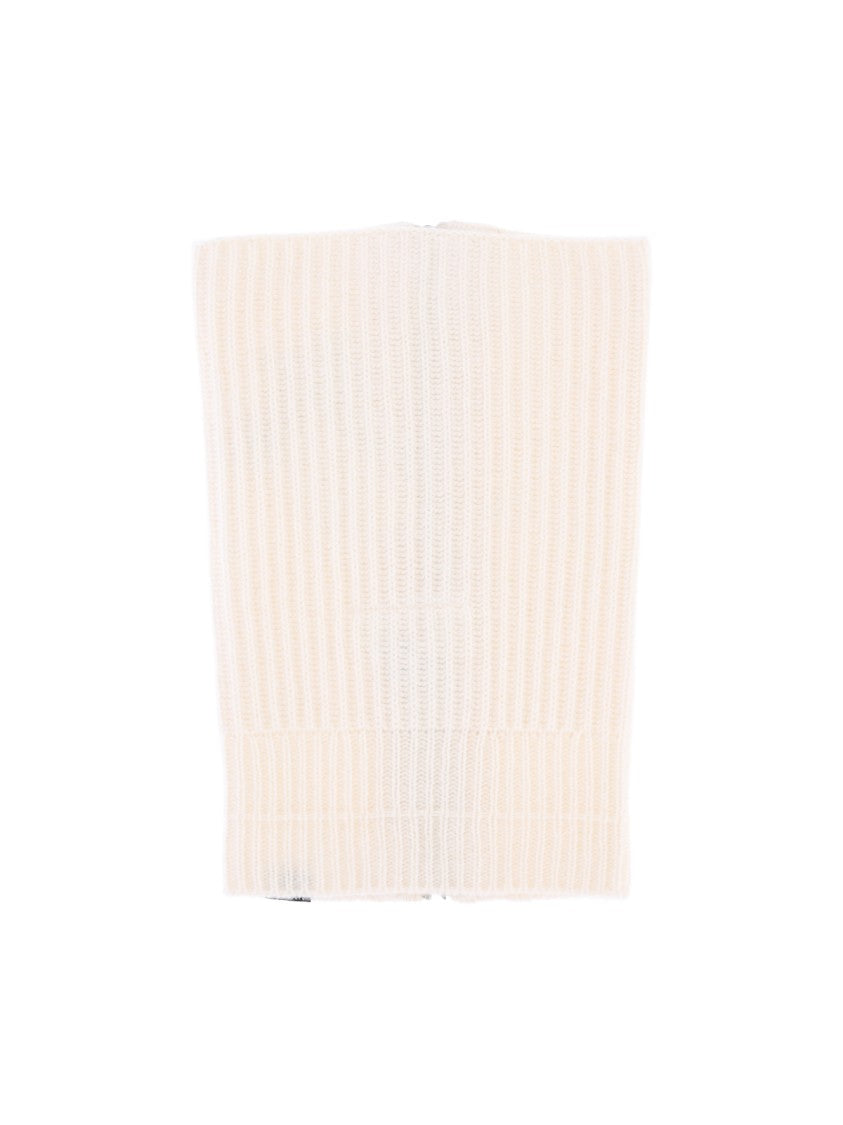 Mm6 By Maison Margiela Cream Zip Wool-Blend Scarf