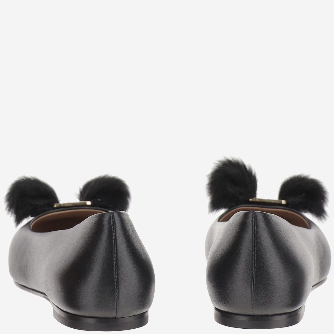 Salvatore Ferragamo Leather Bow Ballet Flats