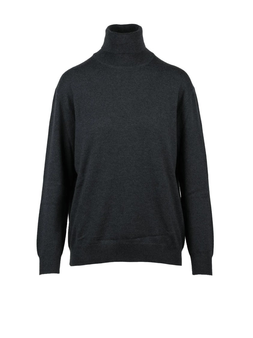 Brunello Cucinelli Grey Ciclista Pure Cashmere Turtleneck Sweater