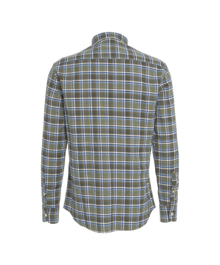 Bastoncino Multicolored Checkered Shirt With Button-Down Collar