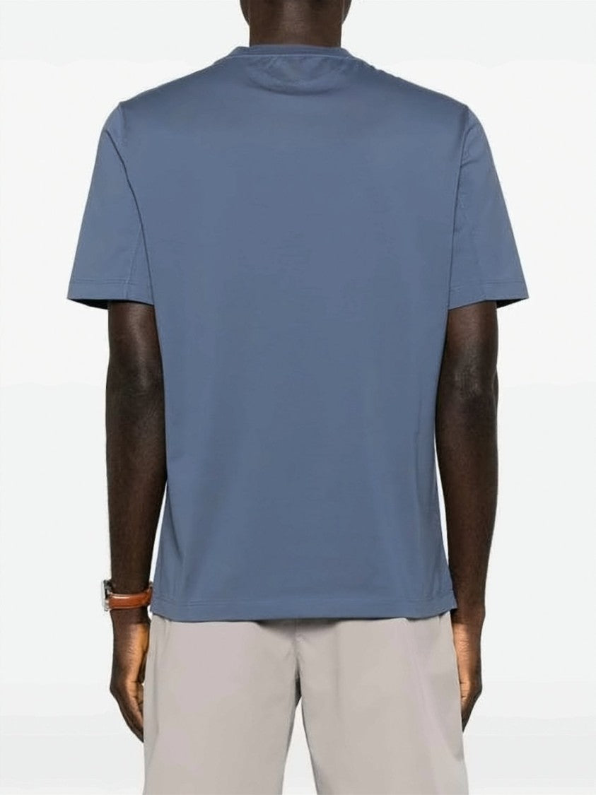 Brunello Cucinelli Cotton Jersey Crew Neck T-Shirt With Embroidered Logo