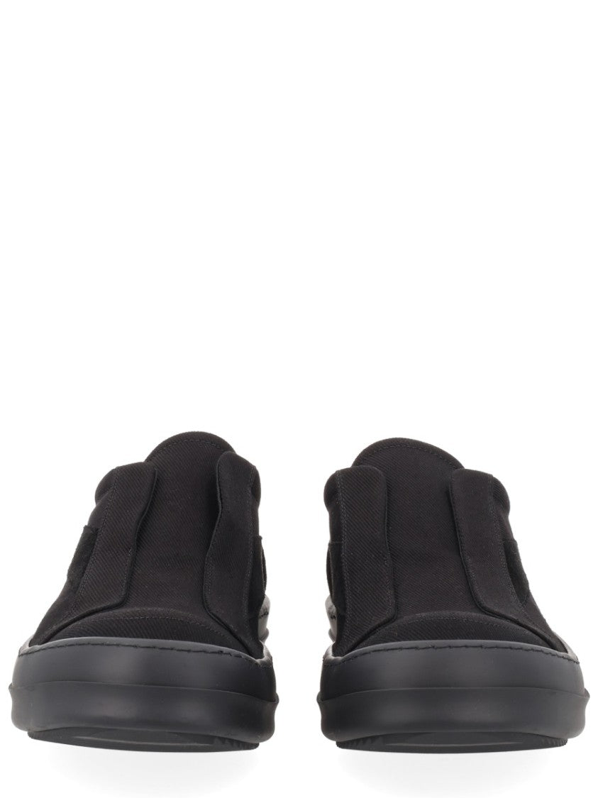 Drkshdw By Rick Owens Black Laceless Vintage Sneaks Slip-On Sneakers