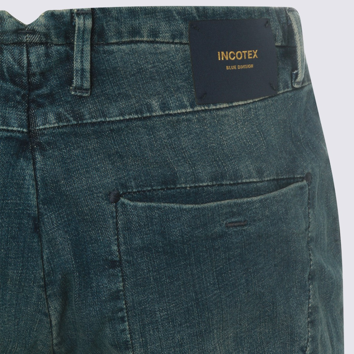 Incotex Blue Division Straight-Leg Jeans In Slightly Faded Dark Blue Wash