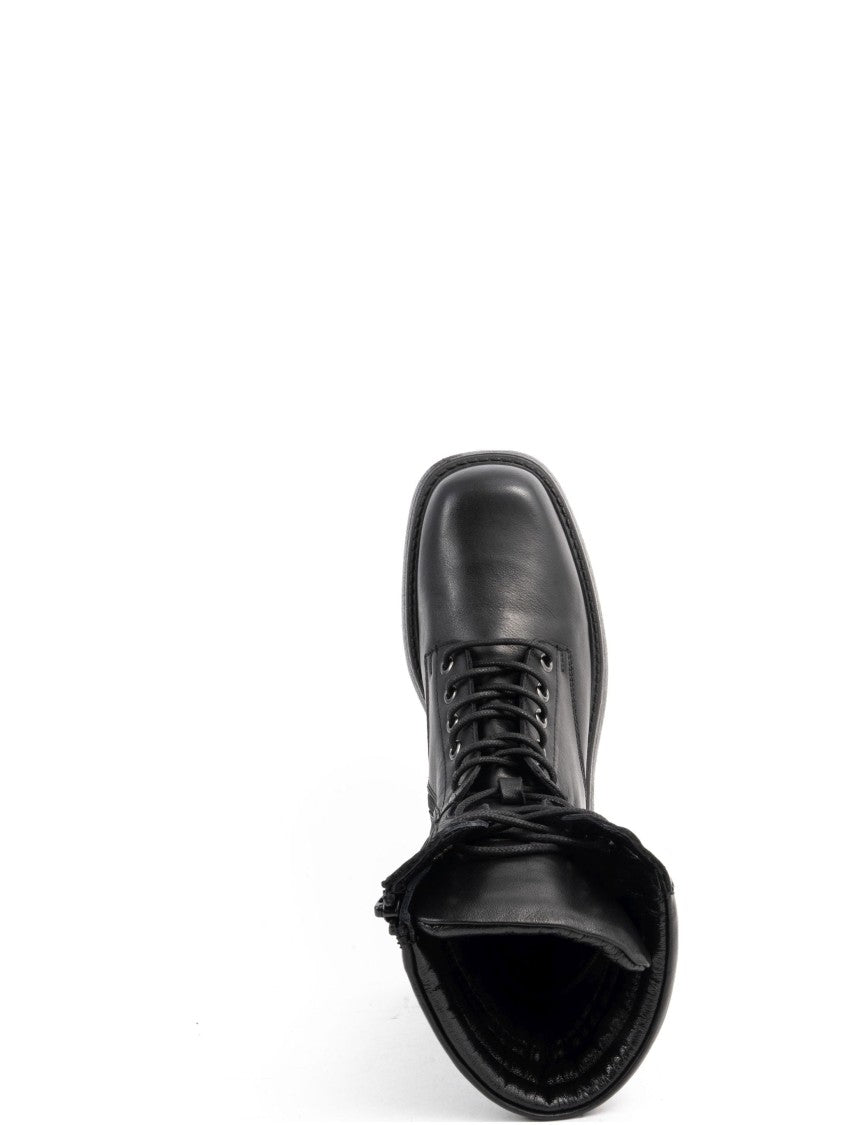 Sergio Moretti Chunky Platform Ankle Boots With Ruched Detailing