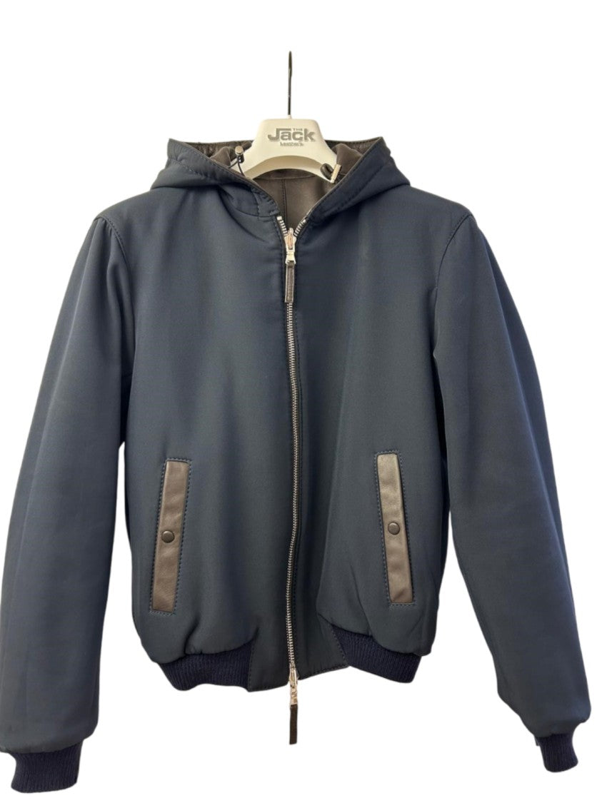The Jack Leathers Hooded Jacket With Front Zipper