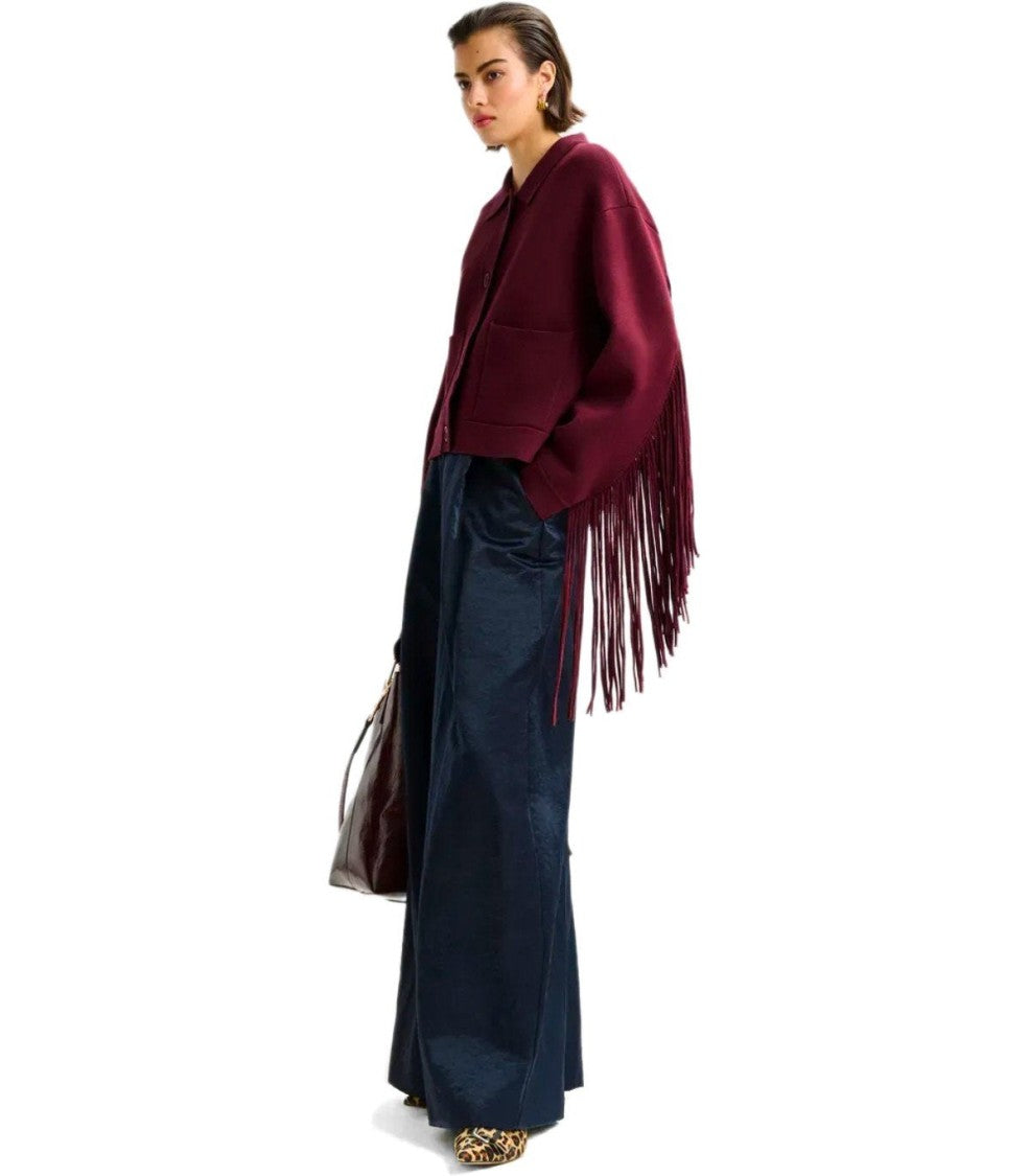 Essentiel Antwerp Istern Burgundy Cardigan