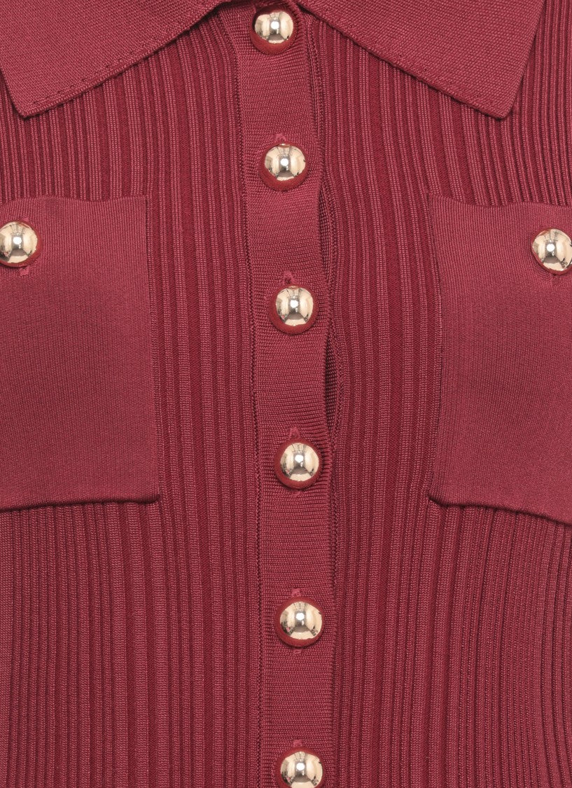 Self-Portrait Ribbed Knit Dress