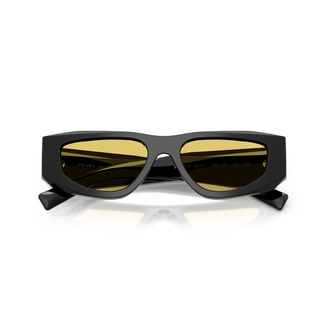 Prada 0Pr B19s Angular Black Acetate Sunglasses