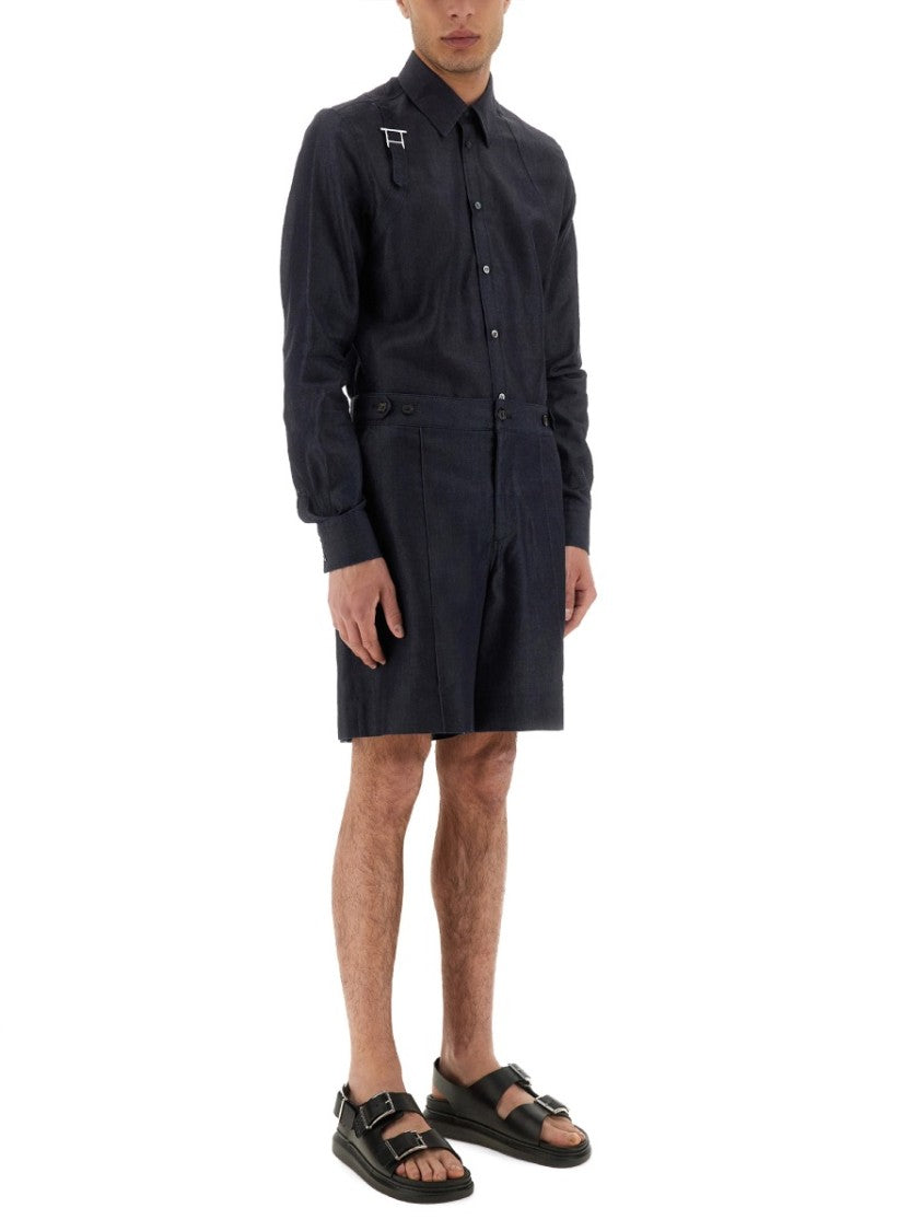 Alexander Mcqueen Harness Shirt With Unique T Buckle Detail