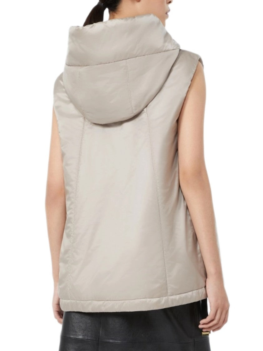 Max Mara Sleeveless Padded Jacket With High Collar And Hood