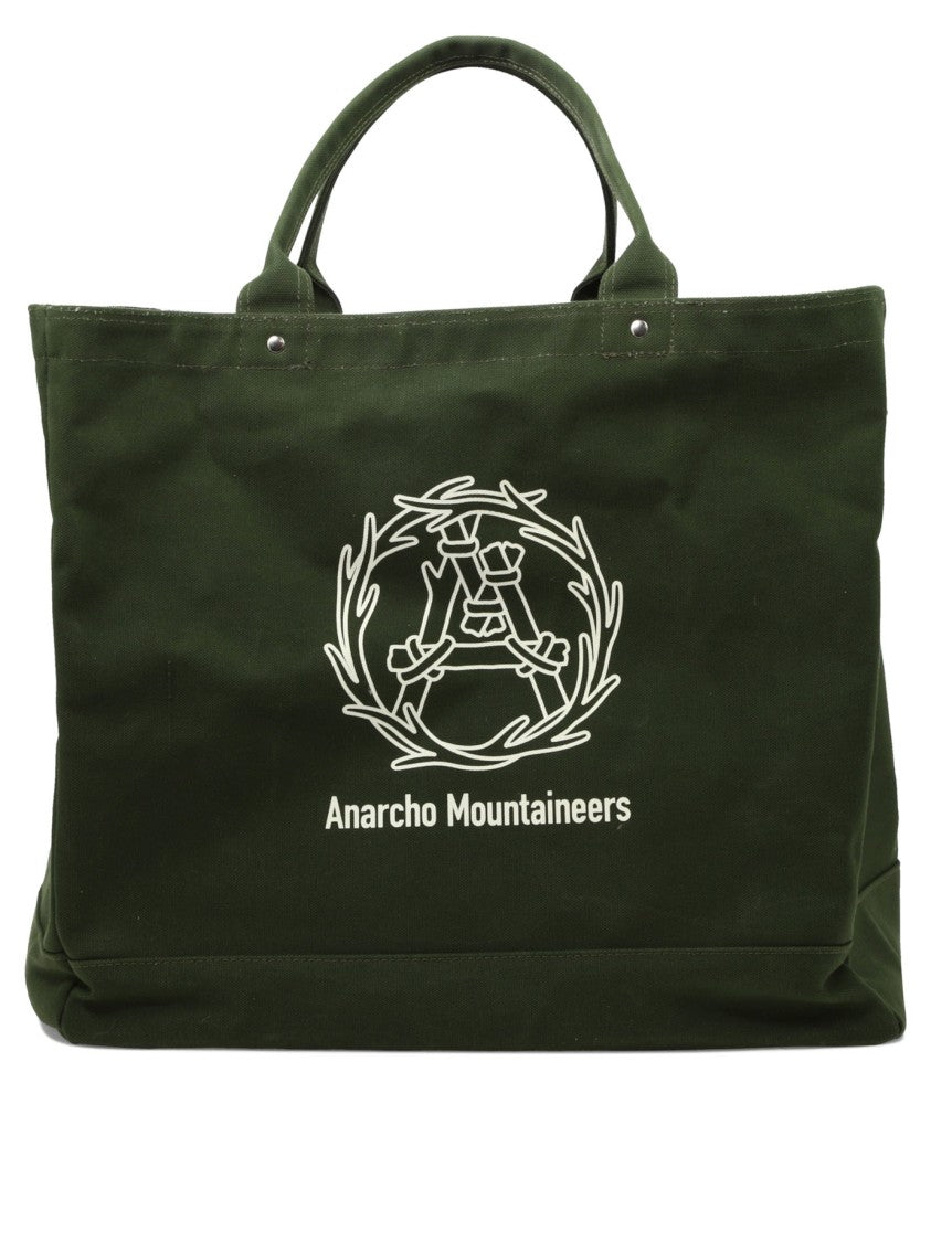 Mountain Research Deep Green Cotton Tote With Graphic Print