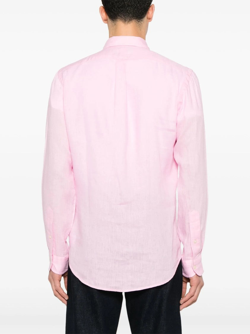 Polo Ralph Lauren Pink Sport Long-Sleeve Linen Shirt