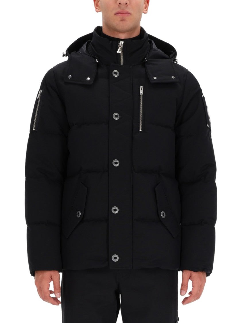 Moose Knuckles Black Original 3Q Neoshear Hooded Cotton-Blend Jacket