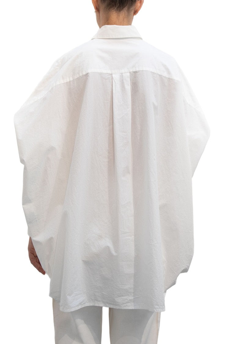 Pier Antonio Gaspari Boxy Oversized Voile Classic Collar Shirt