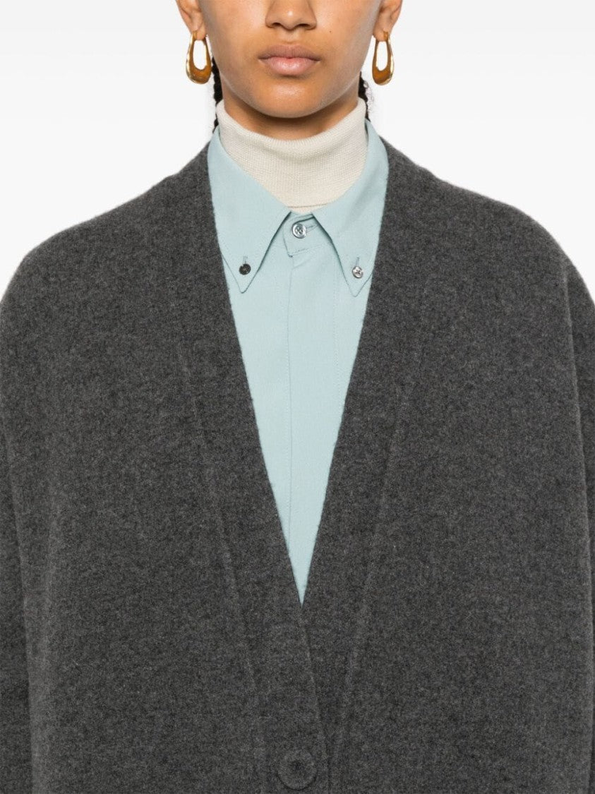 Jil Sander Relaxed Fit Wool Blend Cardigan
