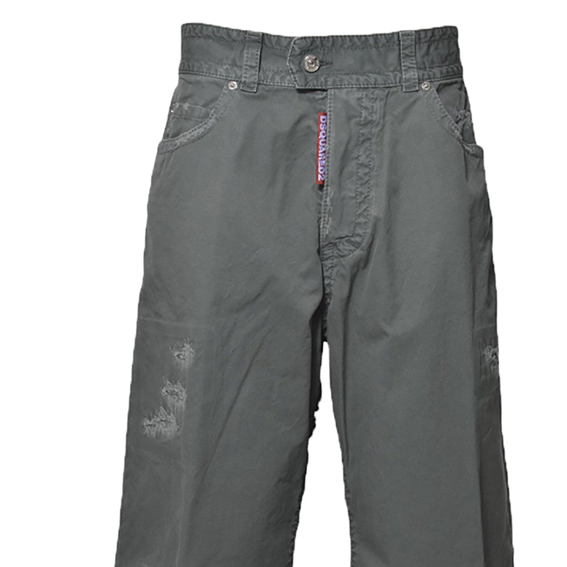 Dsquared2 9 To 5 Flare Jeans In Sage Green Cotton