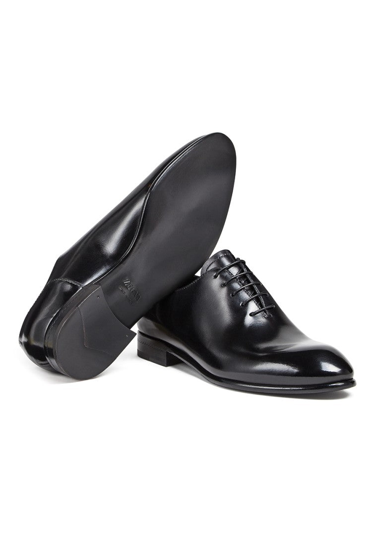 Zegna Vienna Hand-Polished Leather Oxford Evening Shoes
