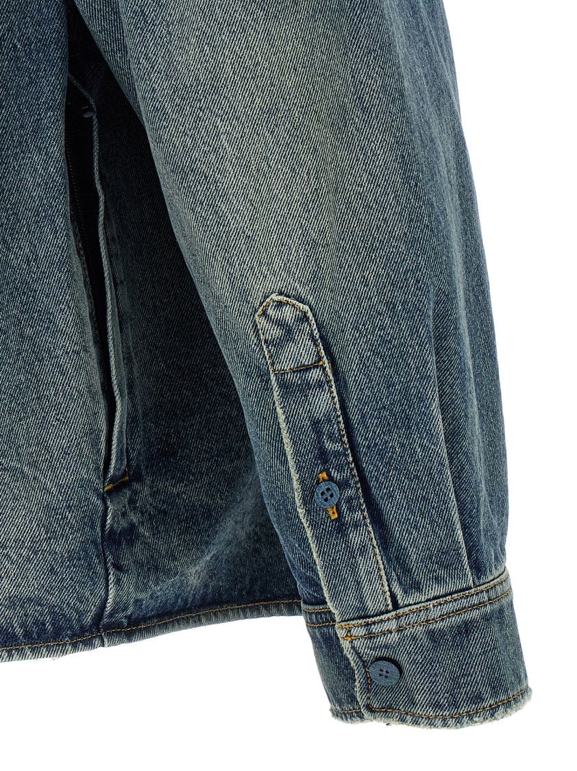Balenciaga Hooded Oversized Denim Overshirt