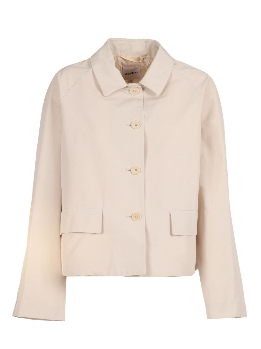 Aspesi Cropped Classic Collar Jacket