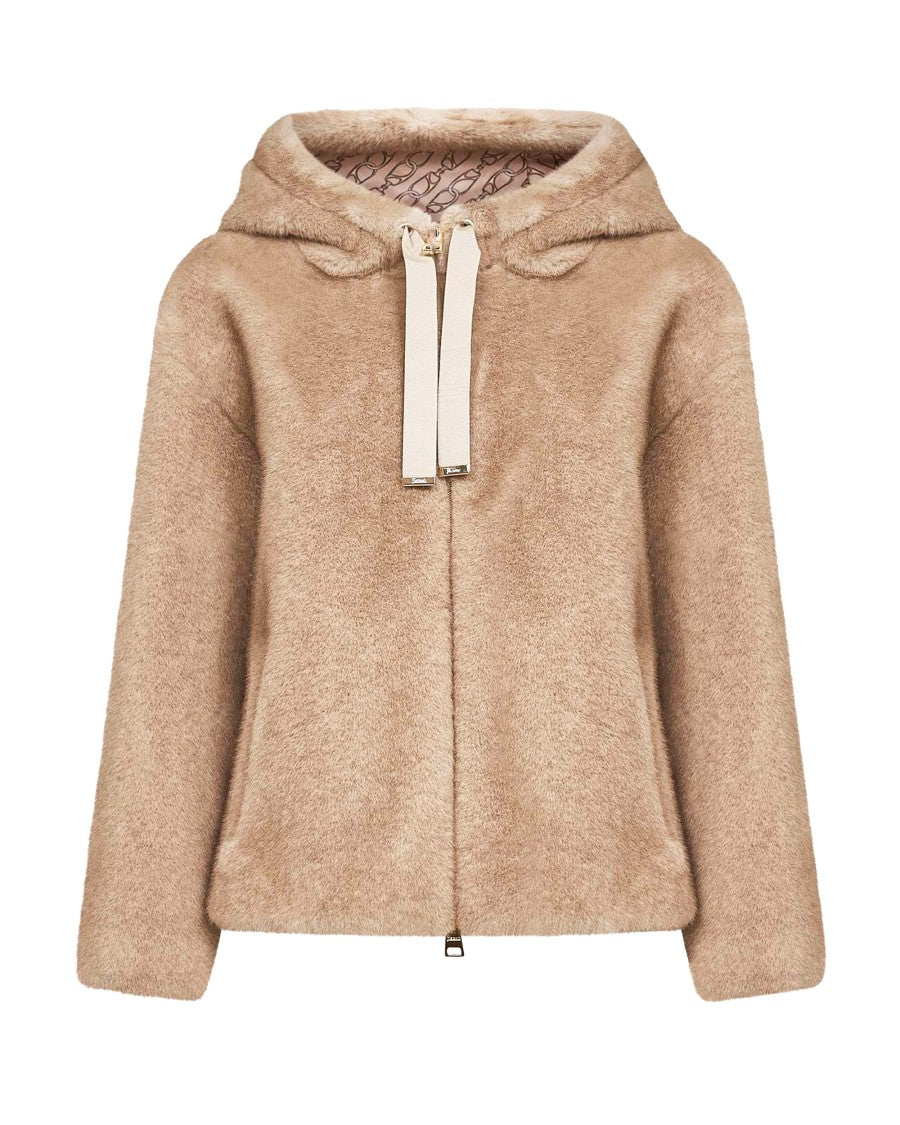 Herno Chantilly Soft Faux Fur Bomber Jacket