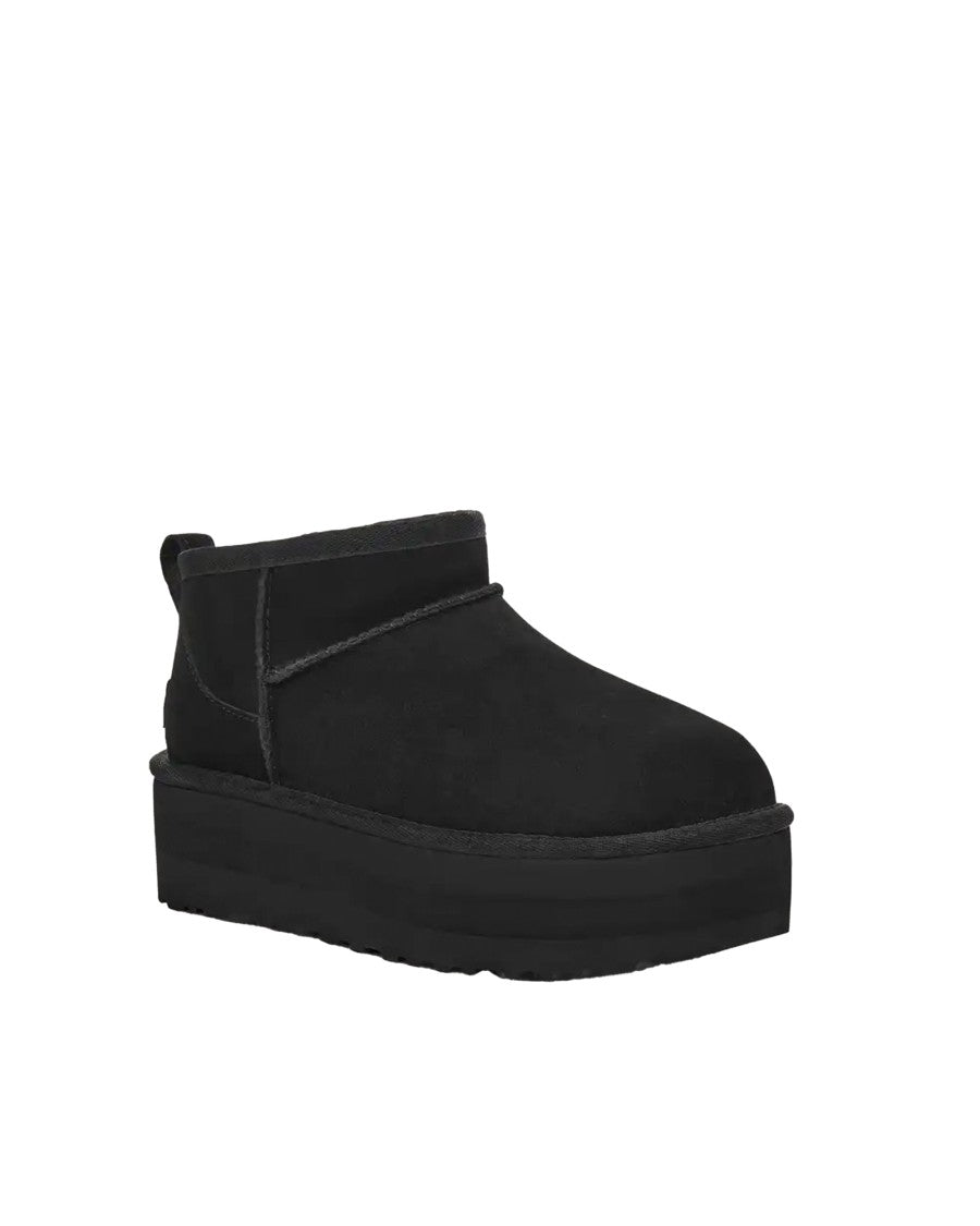 Ugg Classic Ultra Mini Women's Ankle Boot With Black Plateau