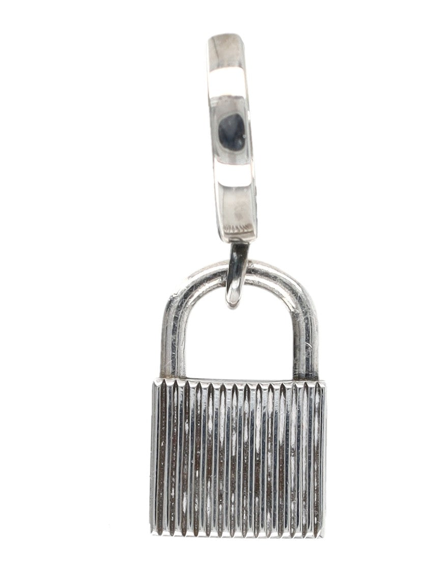 Emanuele Bicocchi Sterling Silver Single Earring With Padlock Pendant
