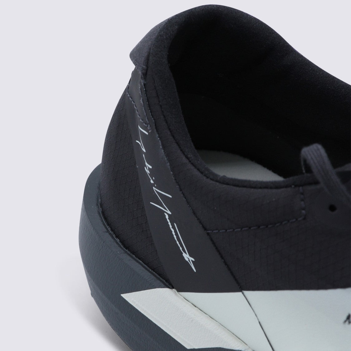 Y-3 Bold Black And White Leather Sneakers