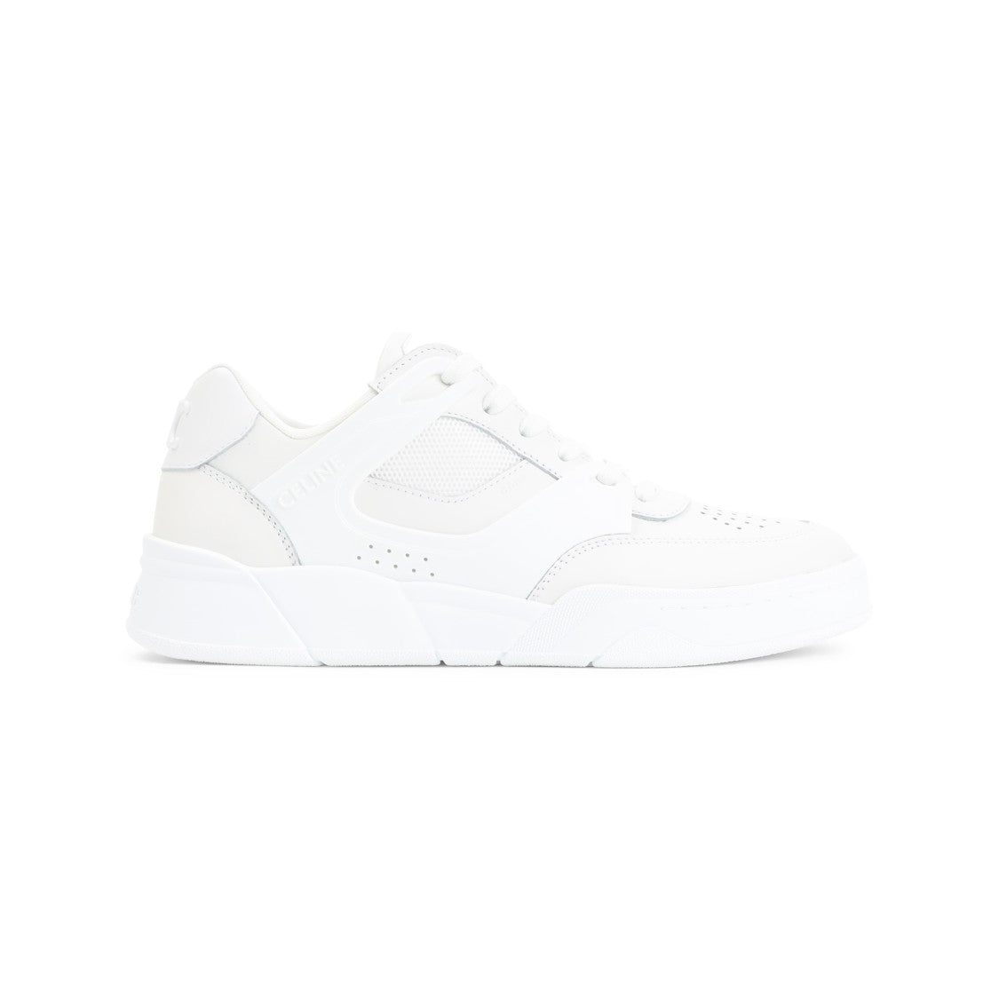 Celine Low-Top Sneakers In Calf Leather And Mesh