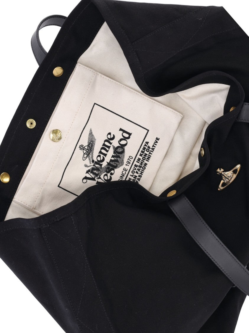 Vivienne Westwood "Utility" Large Tote Bag – Black