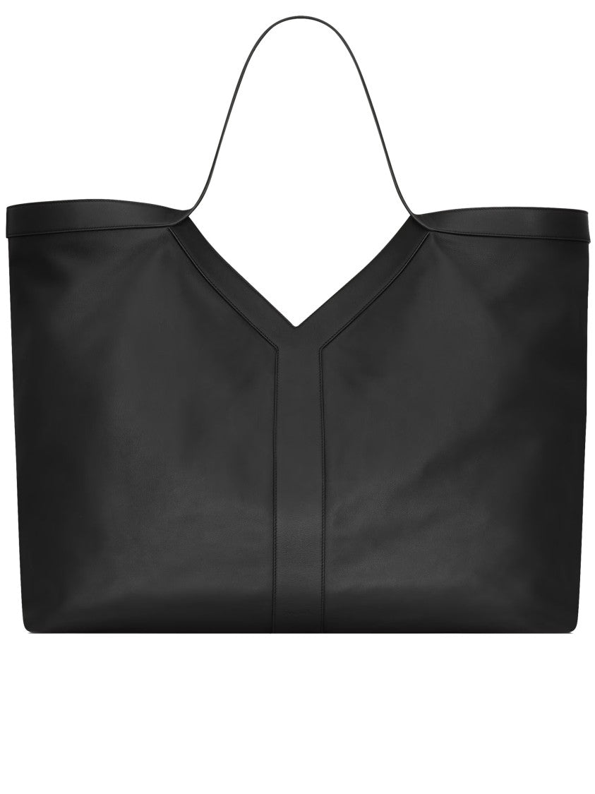 Saint Laurent Maxi Tote Bag V-Shaped Structured Leather Tote Bag