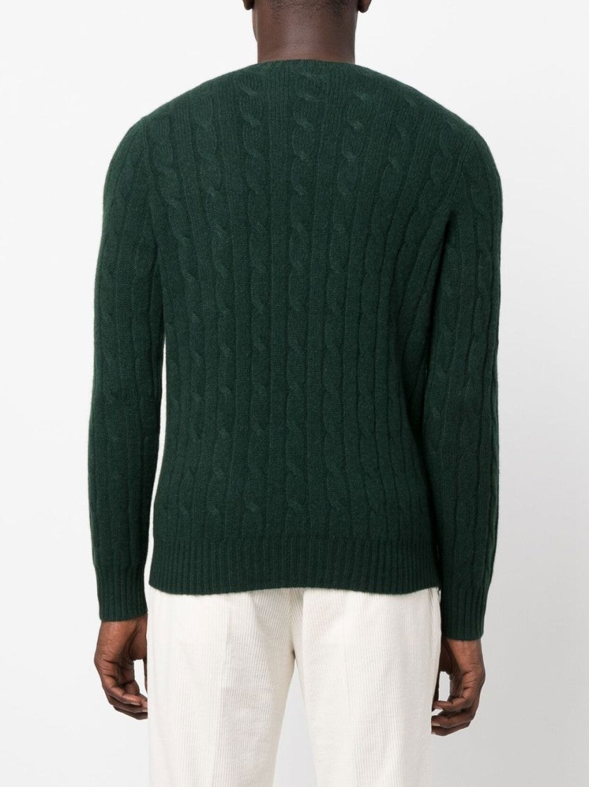 Polo Ralph Lauren Cashmere Crew Neck Sweater With Ribbed Trim
