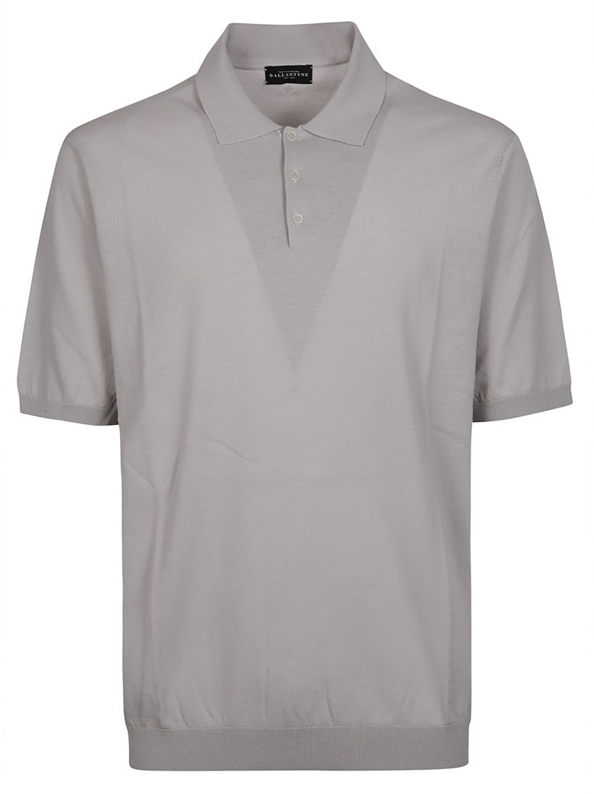 Ballantyne Short Sleeve Plain Fitted Polo