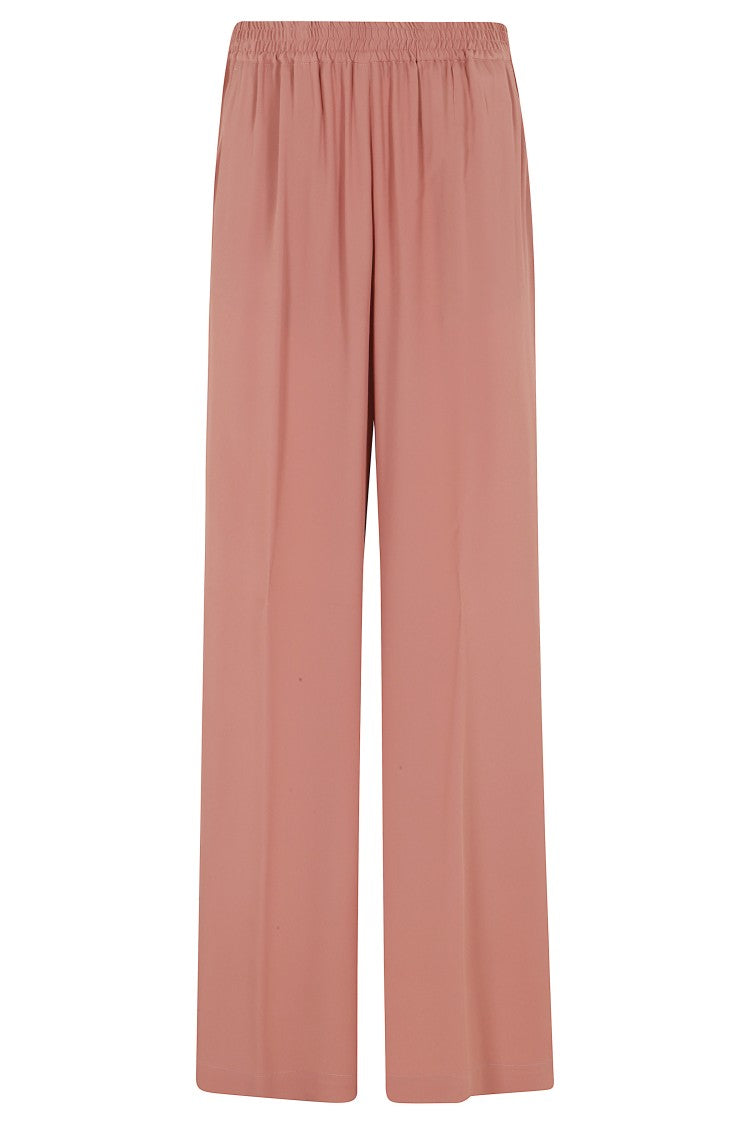 Seventy Pink Fluid Elastic-Waistband Viscose-Blend Wide-Leg Pants