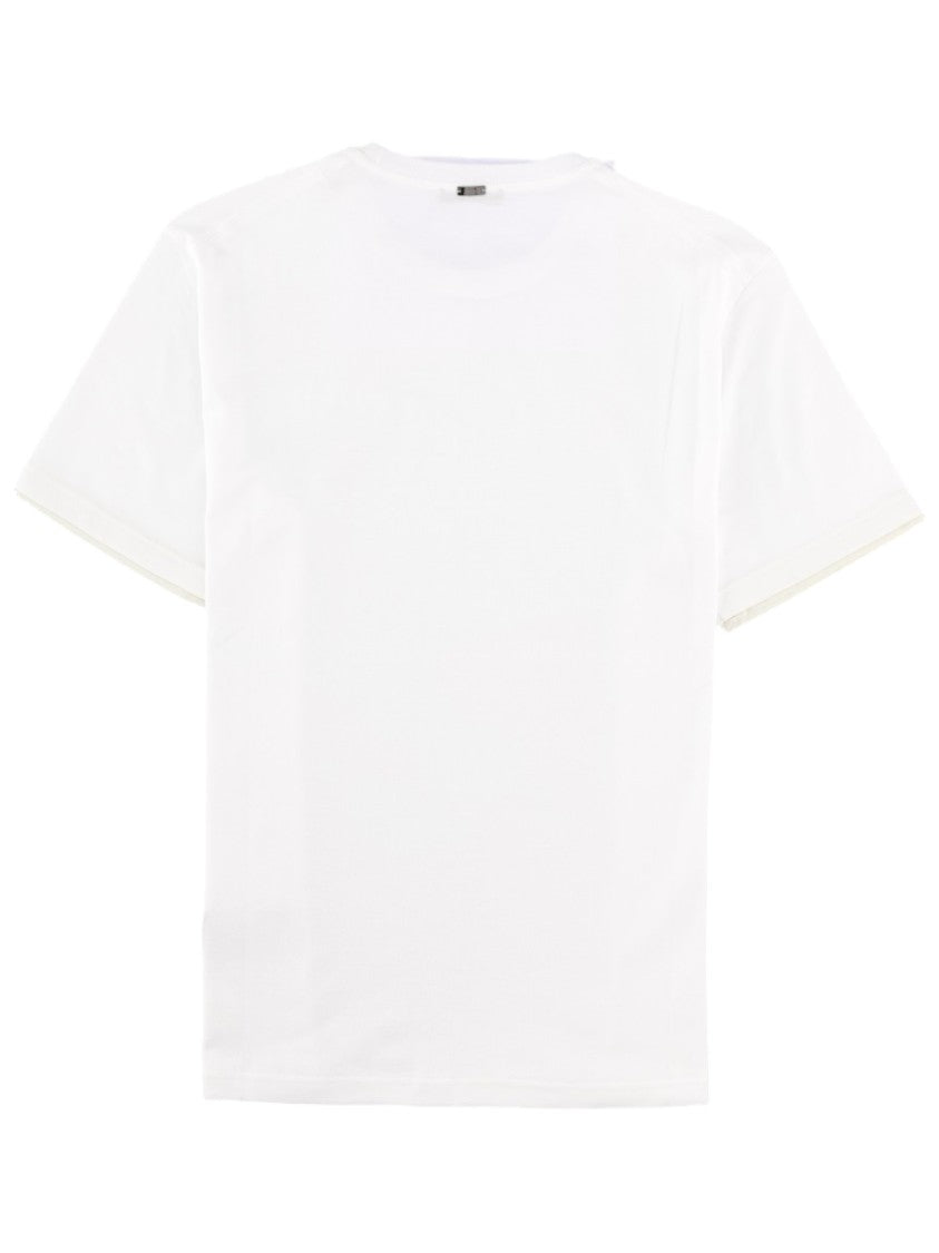 Herno Minimalist White Smooth Cotton T-Shirt