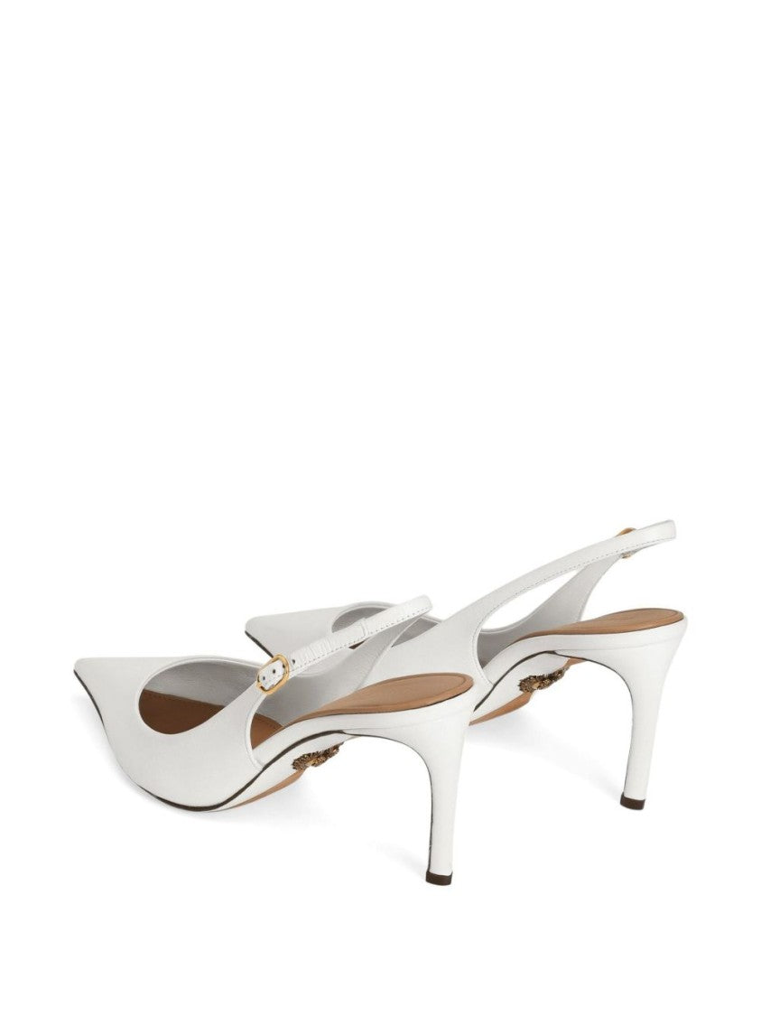 Dolce & Gabbana Pointed Toe Slingback Heels With Delicate Buckle Detail