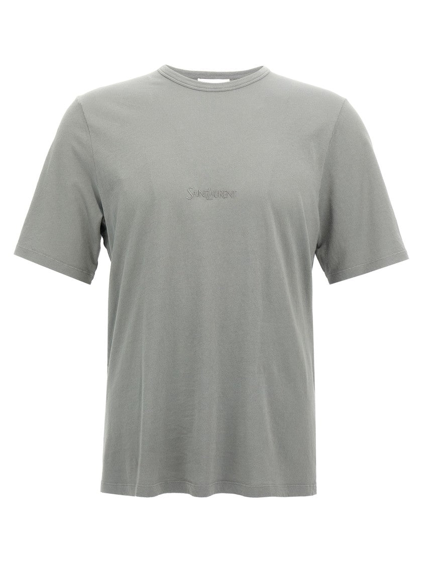 Saint Laurent Logo Embroidery T-Shirt